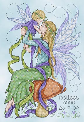 Fairy Mother & child form World of Cross stitching #153 © Joan A. Elliott